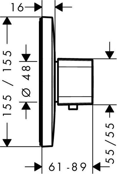 Термостат Hansgrohe Ecostat E Highflow для душу 15706000 15706000 фото