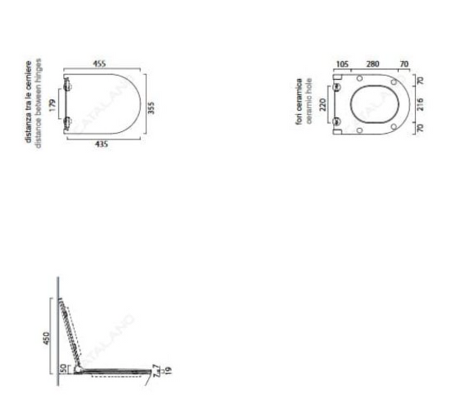 CATALANO SFERA/ZERO Крышка для унитаза Soft-Close, cemento satinato, 5SCSTPCS 5SCSTPCS фото