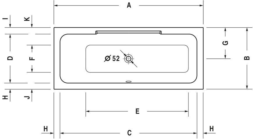 Duravit DuraStyle Гідромасажна ванна Білий колір 1600x700 mm, 760292000CL1000 760292000CL1000 фото