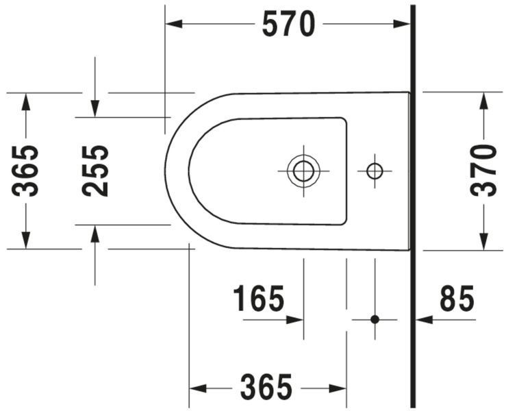Duravit Darling New Биде отдельно стоящее Белый цвет 570 mm, 22501000001 22501000001 фото
