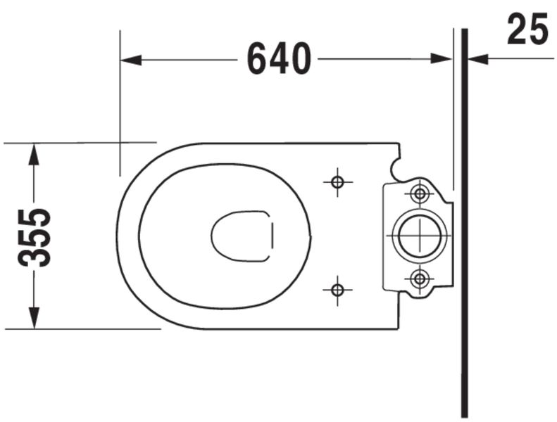 Duravit Starck 2 Унітаз для підлоги Білий колір 640 mm, 2380900001 2380900001 фото