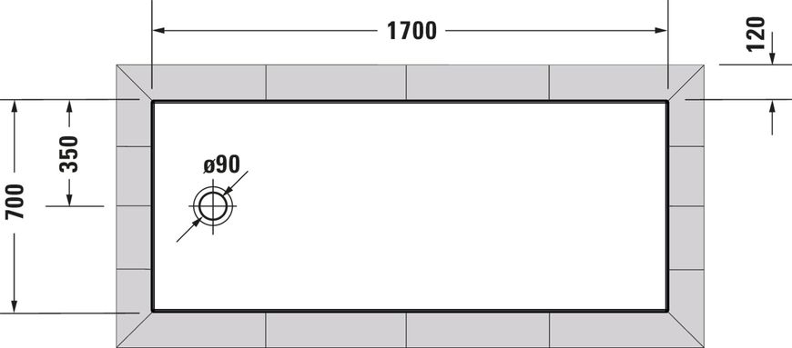 Duravit Tempano душевой поддон Белый цвет 1700x700 mm, 720210000000001 720210000000001 фото