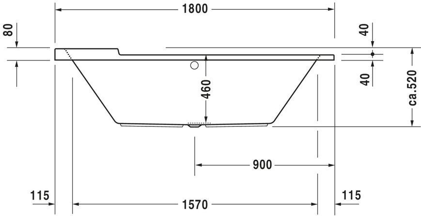 Duravit Starck Гідромасажна ванна Білий колір 1800x800 mm, 760009000CL1000 760009000CL1000 фото