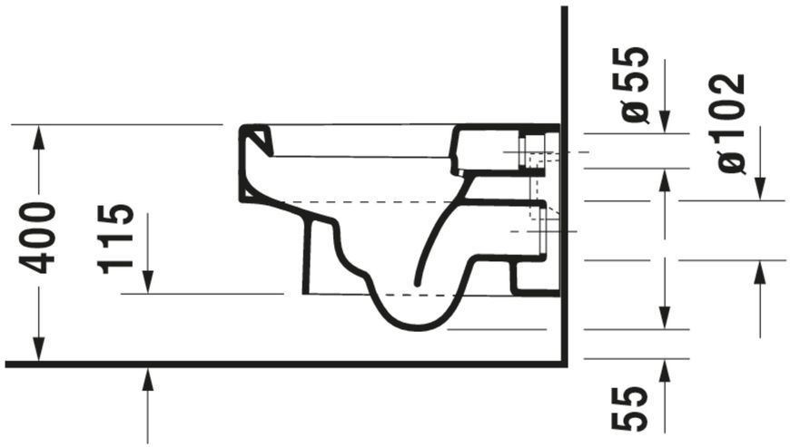 Duravit Vero Унітаз підвісний Білий колір 545 mm, 22170900641 22170900641 фото