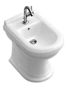 VILLEROY & BOCH HOMMAGE Біде підлогове 37x57.5, 1 отвір під змішувач, star white ceramicplus, 744200R2 744200R2 фото
