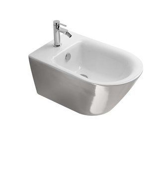 Catalano Gold&Silver Биде подв.35x55 бел. внутри/серебро снаружи, 1BS55NRBA 1BS55NRBA фото