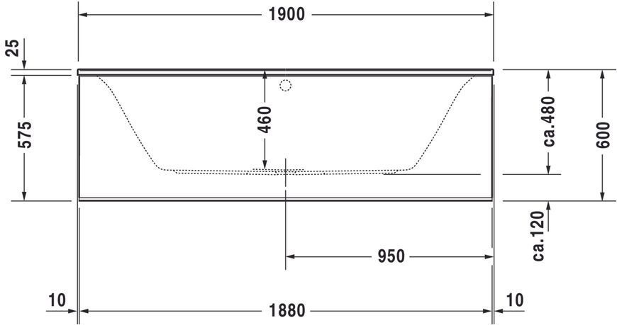 Duravit Darling New Гідромасажна ванна Білий колір 1900x900 mm, 760245000CP1000 760245000CP1000 фото