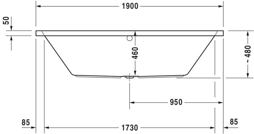 Duravit Vero Air Гідромасажна ванна Білий колір 1900x900 mm, 760414000AS0000 760414000AS0000 фото