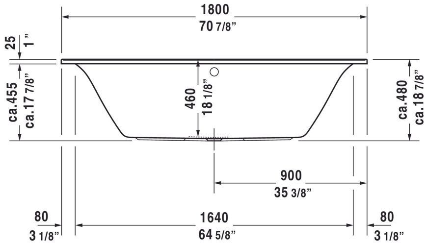 Duravit Darling New Ванни Білий колір 1800x800 mm, 700244000000000 700244000000000 фото