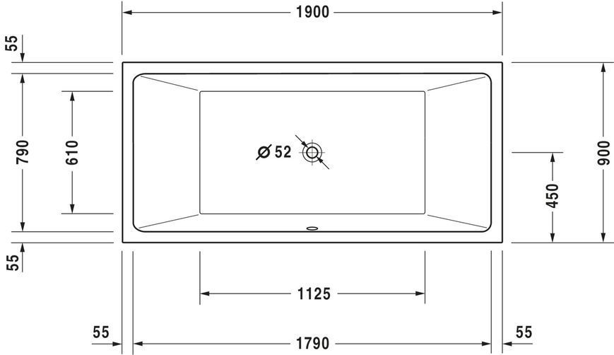 Duravit Vero Air Гідромасажна ванна Білий колір 1900x900 mm, 760414000AS0000 760414000AS0000 фото