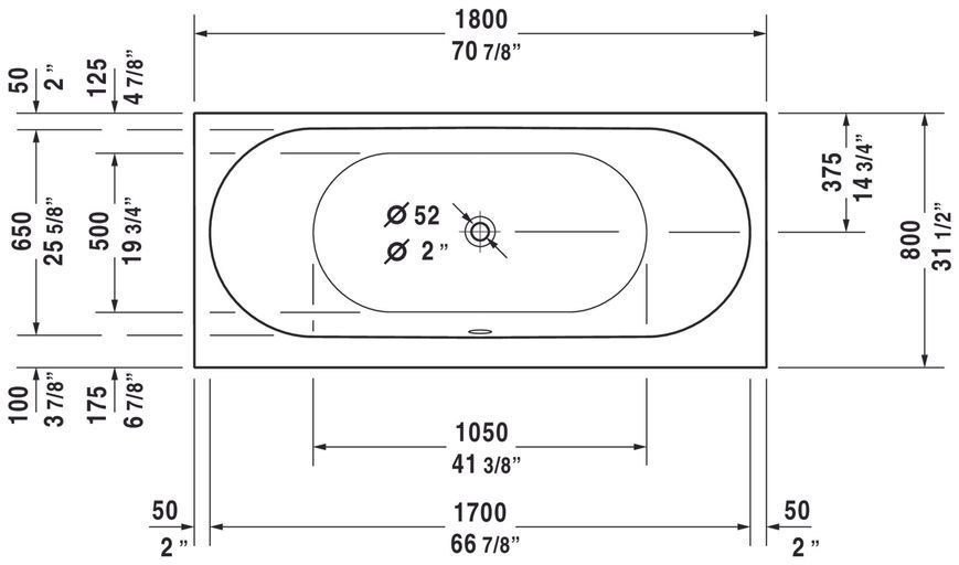 Duravit Darling New Ванни Білий колір 1800x800 mm, 700244000000000 700244000000000 фото