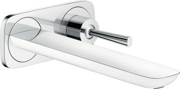 Смеситель hansgrohe PuraVida для раковины настенный с длинным изливом, белый/хром 15085400 15085400 фото