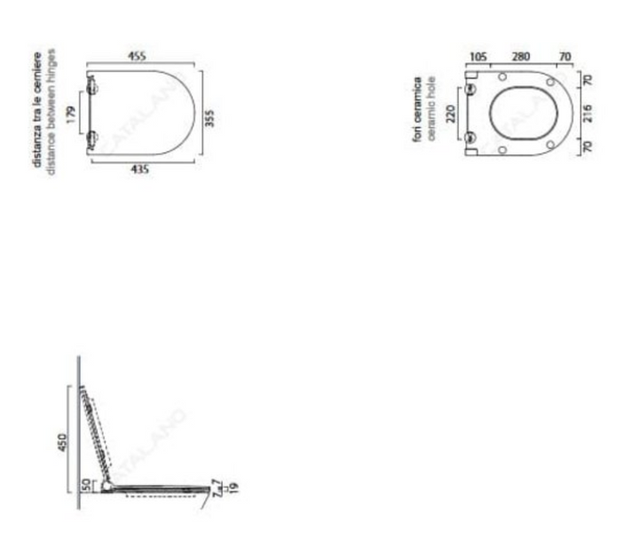 CATALANO SFERA/ZERO Кришка 5SCSTPBM для унітазу Soft-Close, білий матовий, 0551200021 0551200021 фото