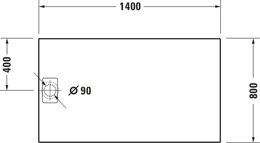 Duravit Stonetto душевой поддон Бетон 1400x800 mm, 720217180000000 720217180000000 фото