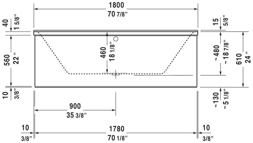 Duravit P3 Comforts Ванни Білий колір 1800x800 mm, 700377000000000 700377000000000 фото