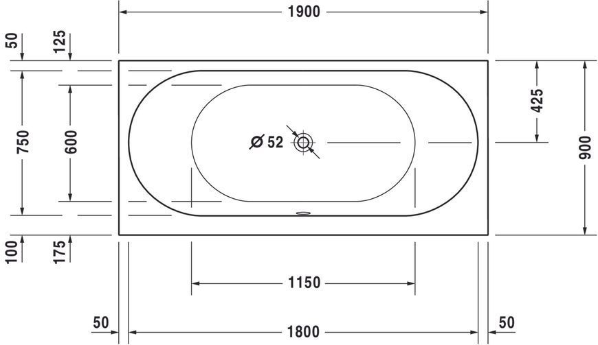 Duravit Darling New Ванны Белый цвет 1900x900 mm, 700245000000000 700245000000000 фото
