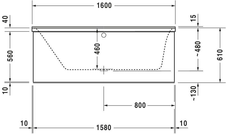 Duravit P3 Comforts Гидромассажная ванна Белый цвет 1600x700 mm, 760371000AS0000 760371000AS0000 фото