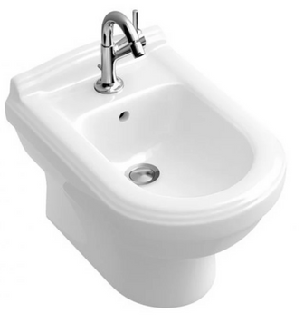 VILLEROY & BOCH HOMMAGE Біде підвісне 37x60, 1 отвір під змішувач, star white ceramicplus, 7441B0R2 7441B0R2 фото