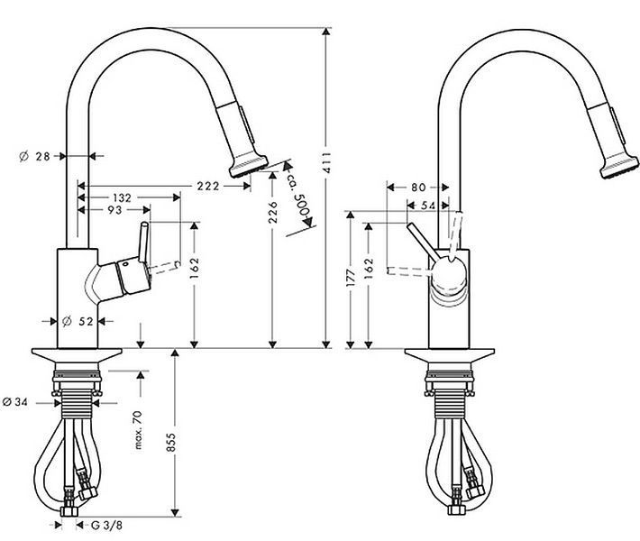 Змішувач hansgrohe Talis M52 Variarc для кухонного миття 14877000 14877000 фото