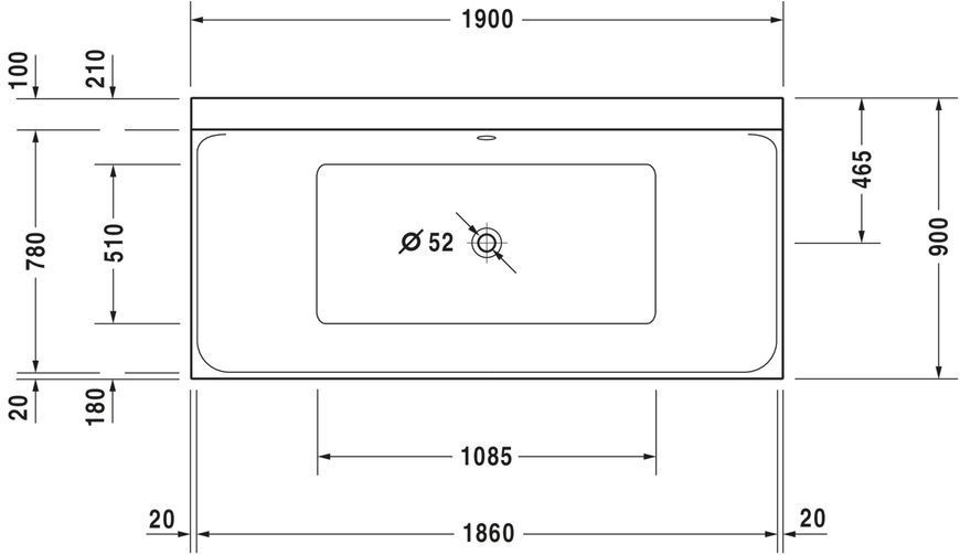 Duravit P3 Comforts Ванни Білий колір 1900x900 mm, 700378000000000 700378000000000 фото