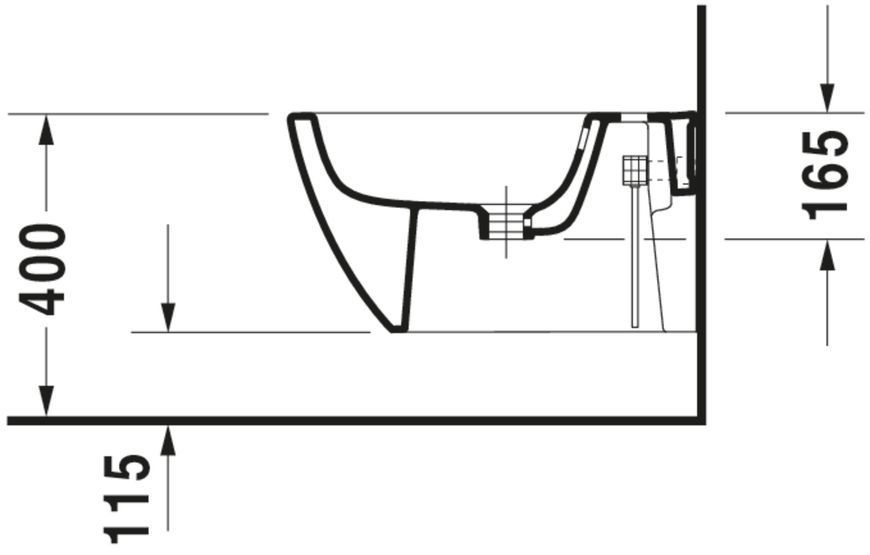Duravit Happy D.2 Биде подвесное Белый цвет 540 mm, 22581500001 22581500001 фото