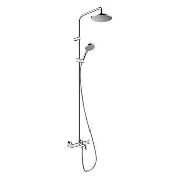 Hansgrohe VERNIS BLEND Showerpipe Душова система з термостатичним змішувачем з виливом, лійкою верхнього та ручного душу, шлангом та стійкою, хром, 26274000 26274000 фото