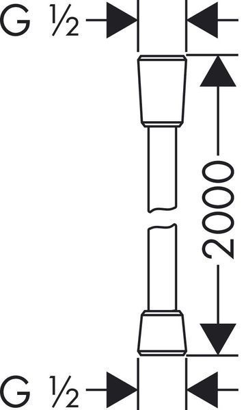Душевой шланг hansgrohe Isiflex с защитой от перекручивания 200 см, хром 28274000 28274000 фото