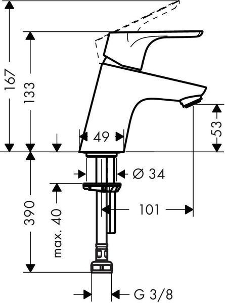 Змішувач hansgrohe Focus для раковини 31130000 31130000 фото