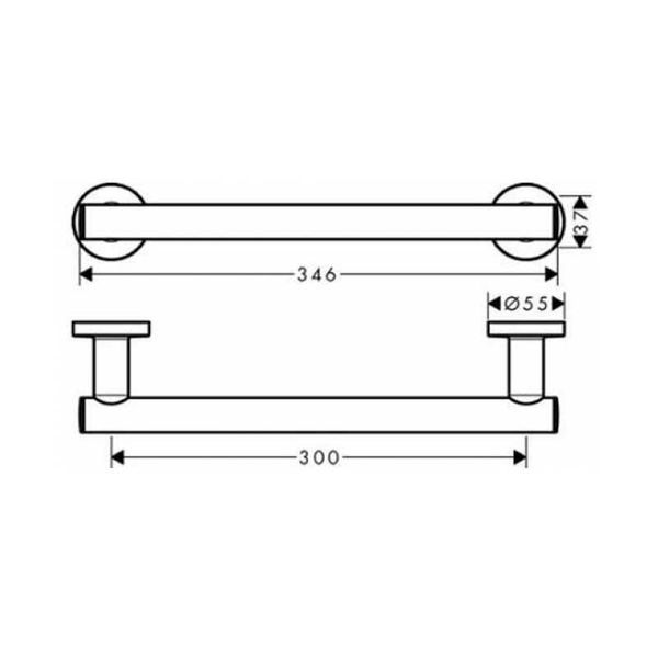 Поручень Hansgrohe Logis Universal 41713000 41713000 фото