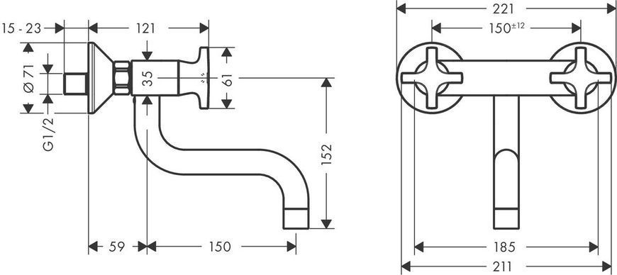 Смеситель hansgrohe Logis Classic для кухонной мойки 71287000 71287000 фото